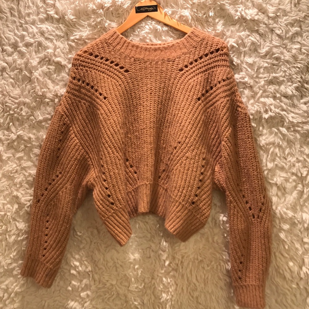 Knitted beige sweater